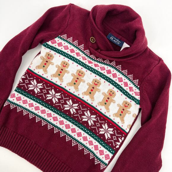 The Children's Place Holiday Christmas Gingerbread Sweater Size 4T - Picture 3 of 4